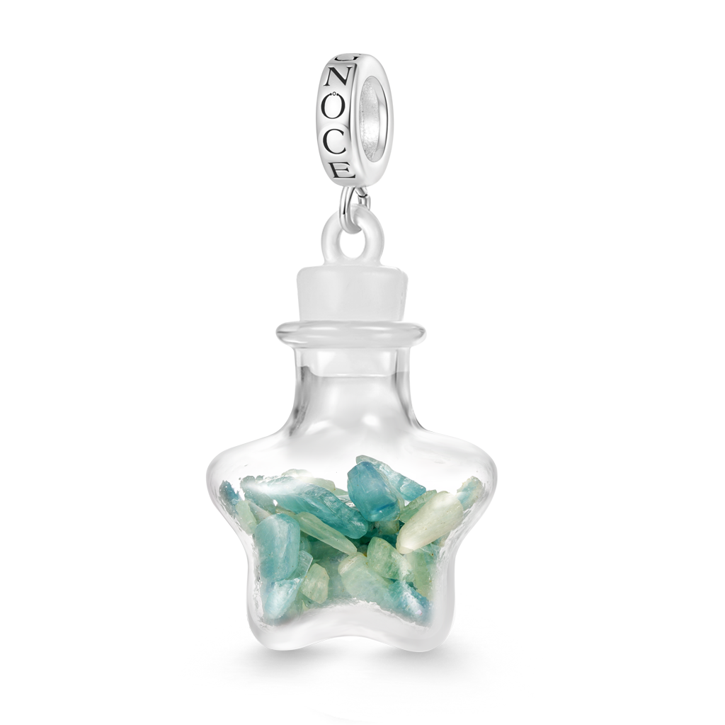 Green Emerald Glass Bottle Pendant image number 0