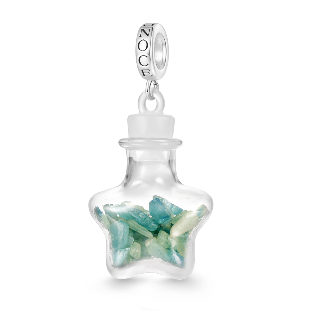 Green Emerald Glass Bottle Pendant image number 0