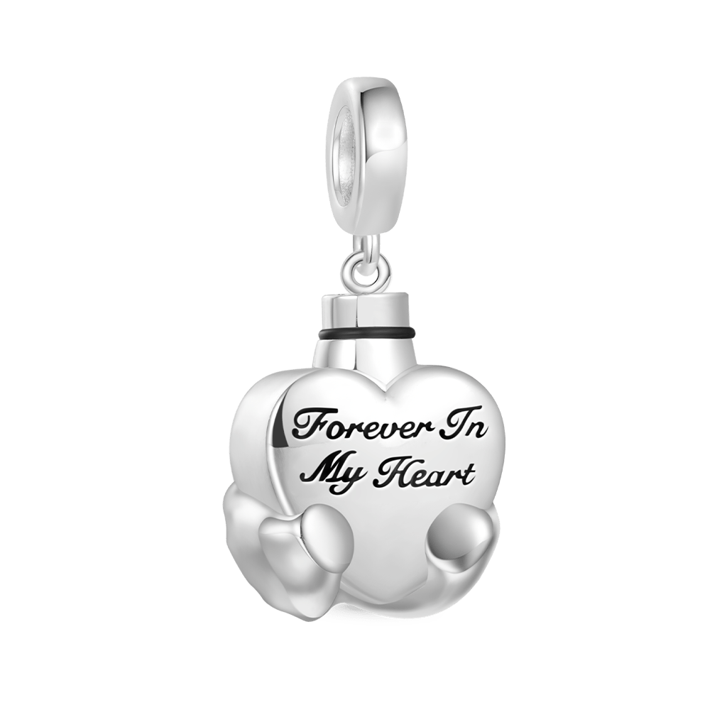 Engravable Heart Urn Ashes Pendant image number 2
