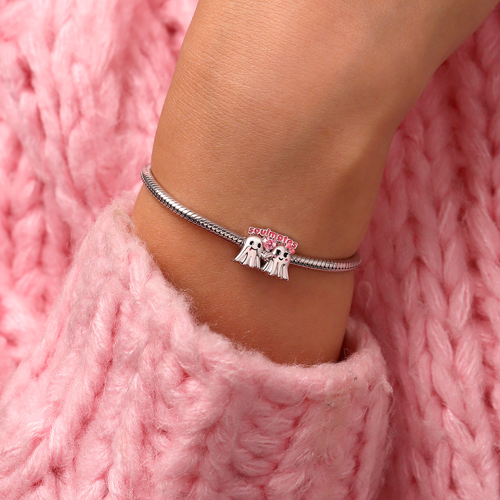 Ghost Soulmate Engravable Charm image number 4