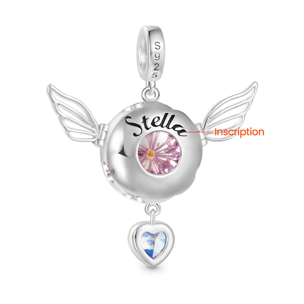 Preserved Flower Wings Pendant image number 2