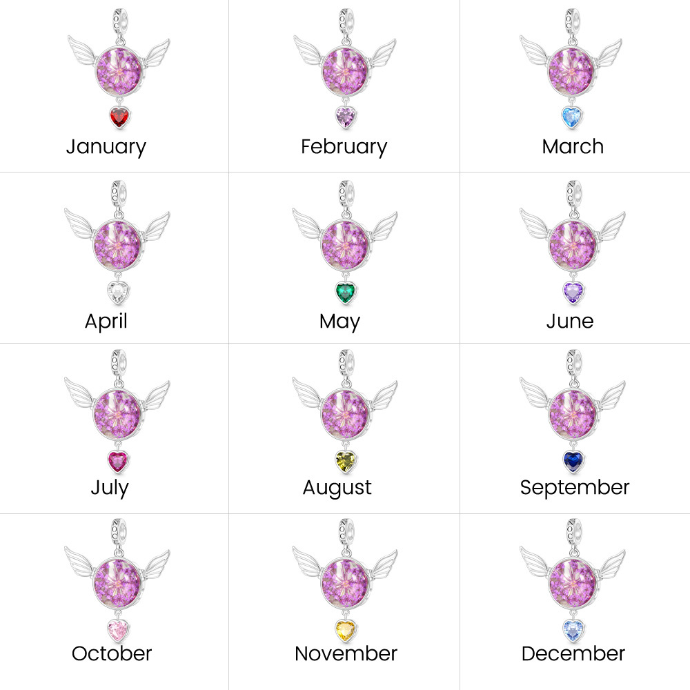 Preserved Flower Wings Pendant image number 7