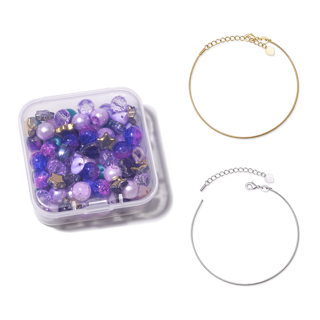 Purple DIY Beaded Bracelet image number 1