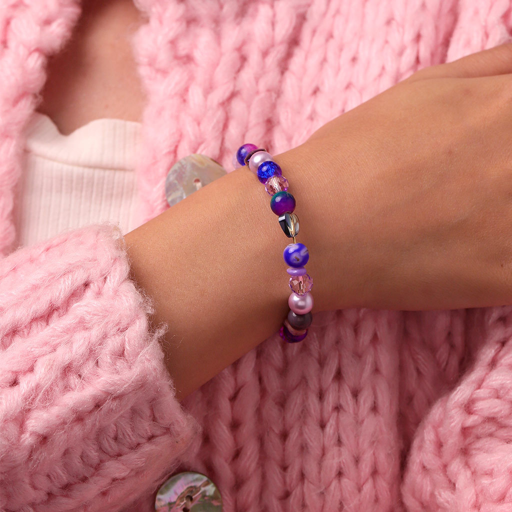 Purple DIY Beaded Bracelet image number 5