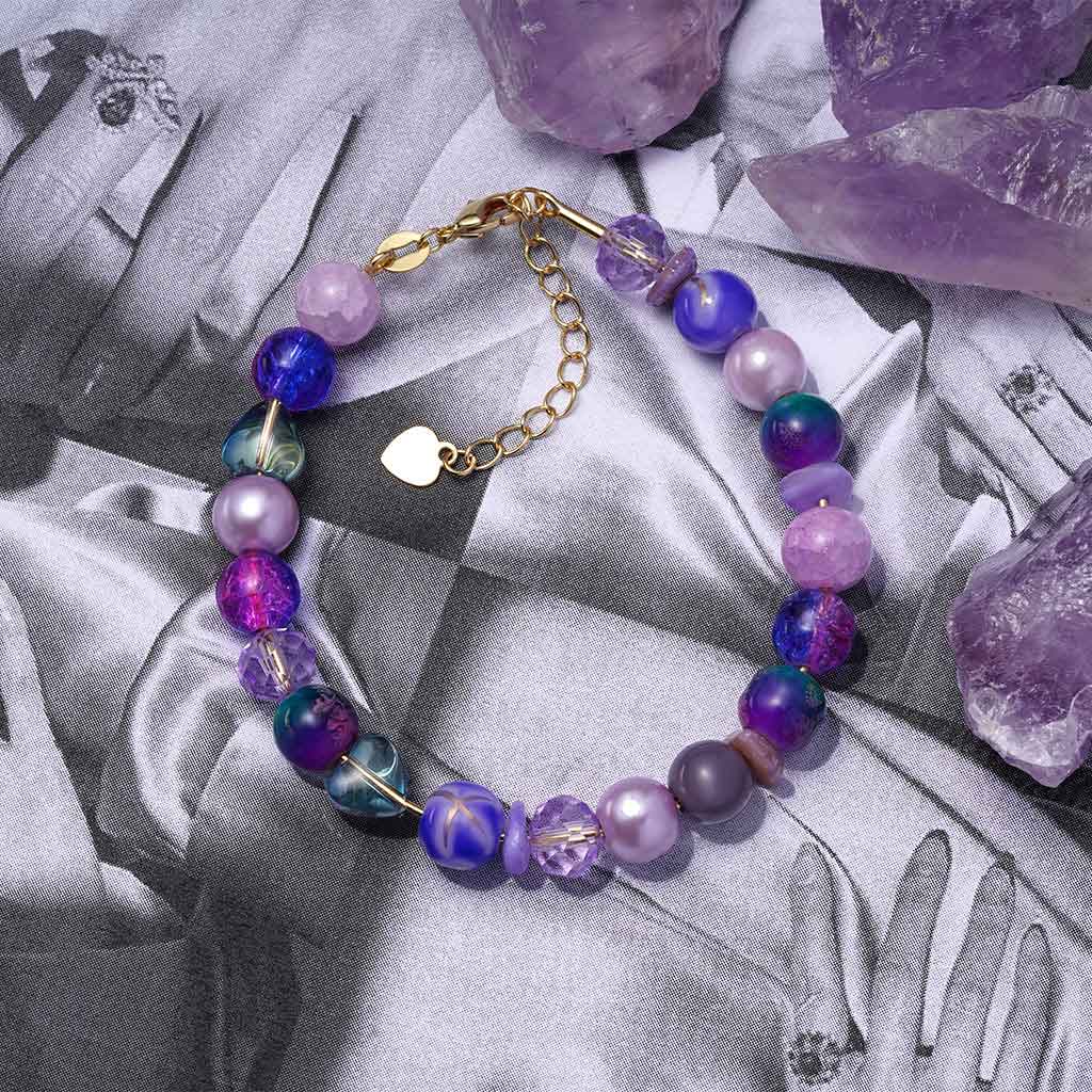 Purple DIY Beaded Bracelet image number 3