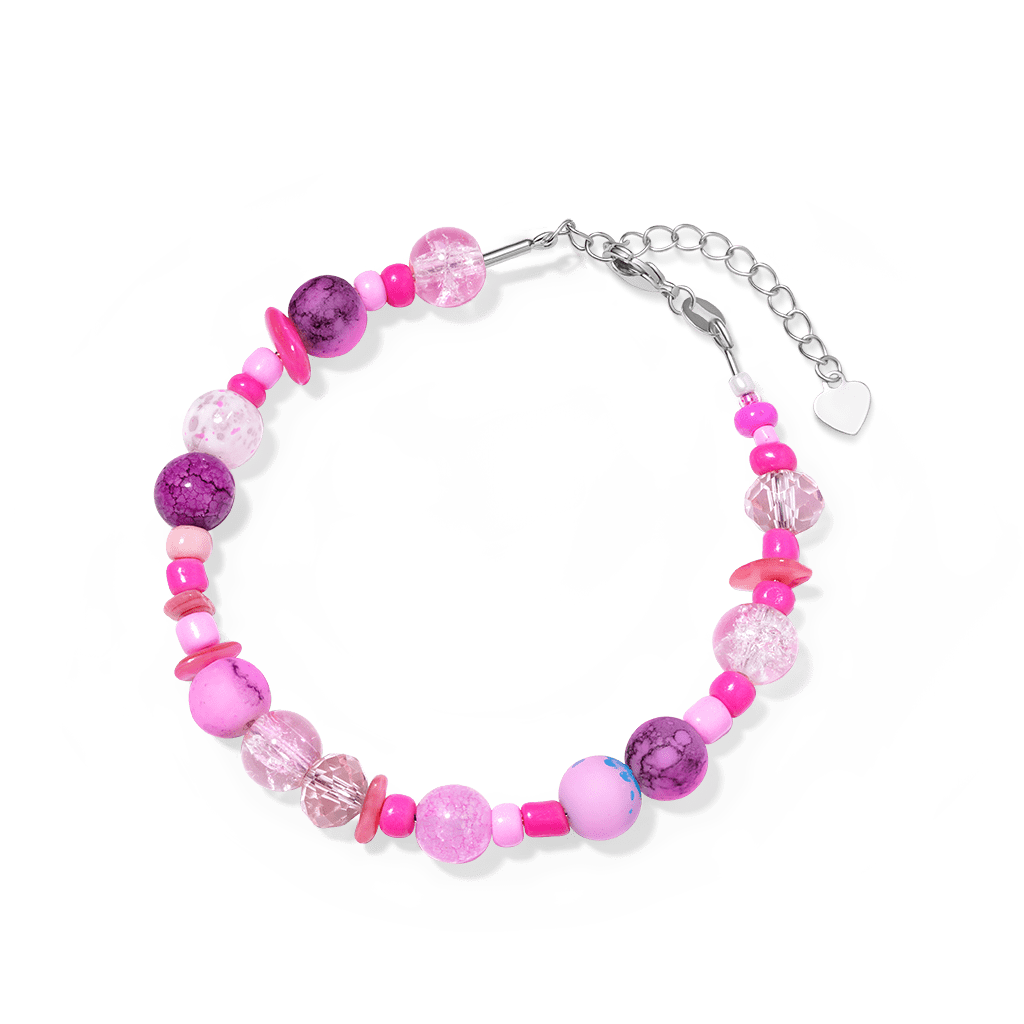 Pink Cracked Beaded Bracelet image number 0