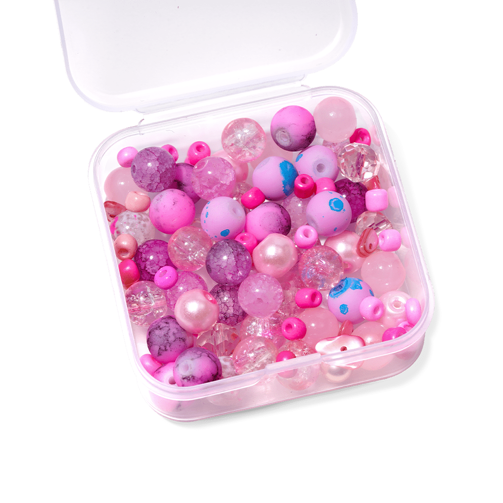 Pink Cracked Beaded Bracelet image number 2