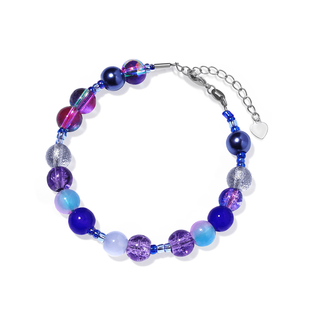 Blue Galaxy Beaded Bracelet image number 0