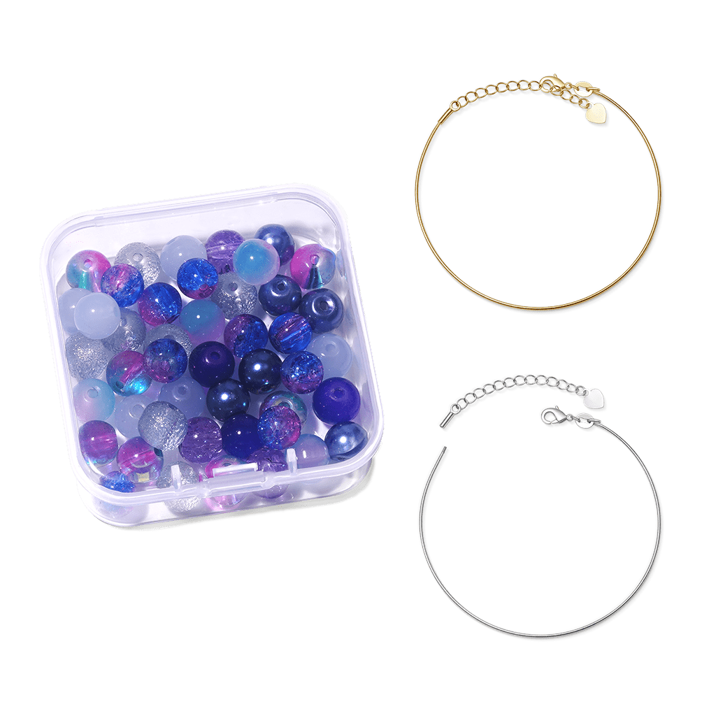 Blue Galaxy Beaded Bracelet image number 1