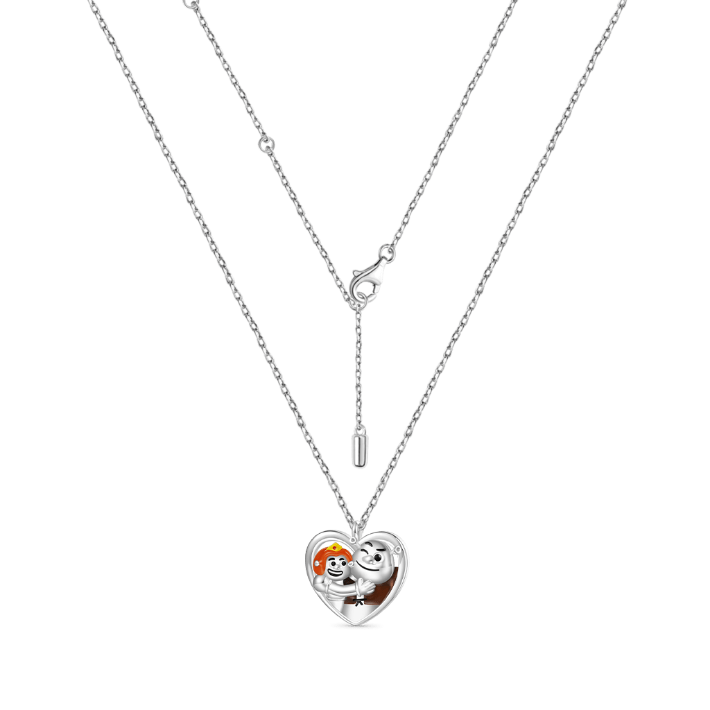Shrek & Fiona Heart Necklace image number 2