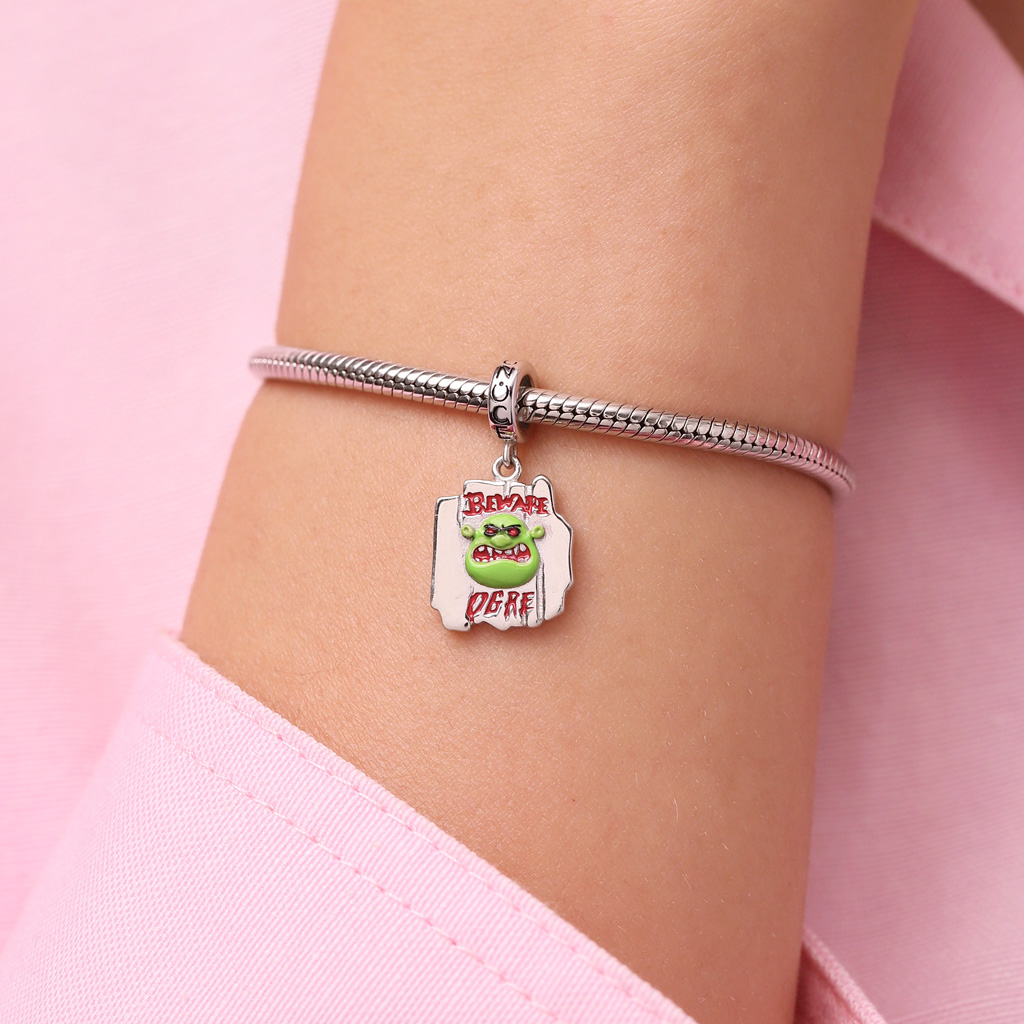 Shrek “Beware Ogre” Sign Pendant image number 4