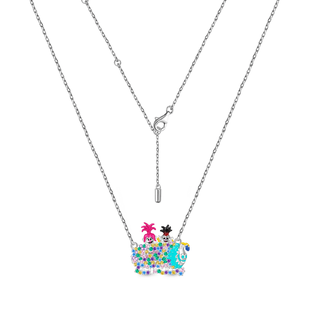 Trolls Queen Poppy & Barb Necklace image number 2
