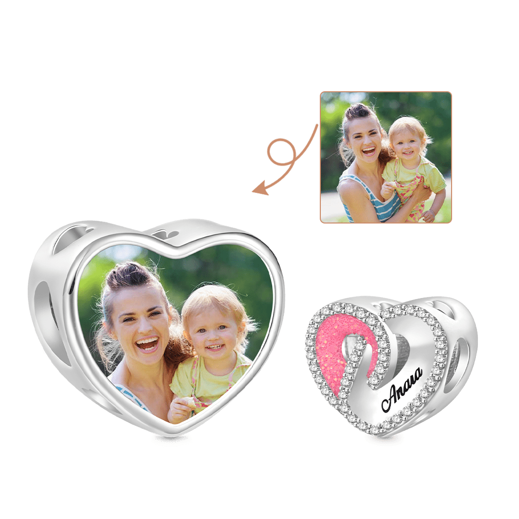 Mother's Day Heart Photo Charm image number 0