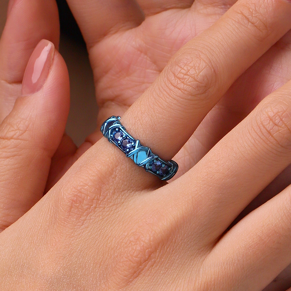 Shiny Blue Candy Ring image number 4