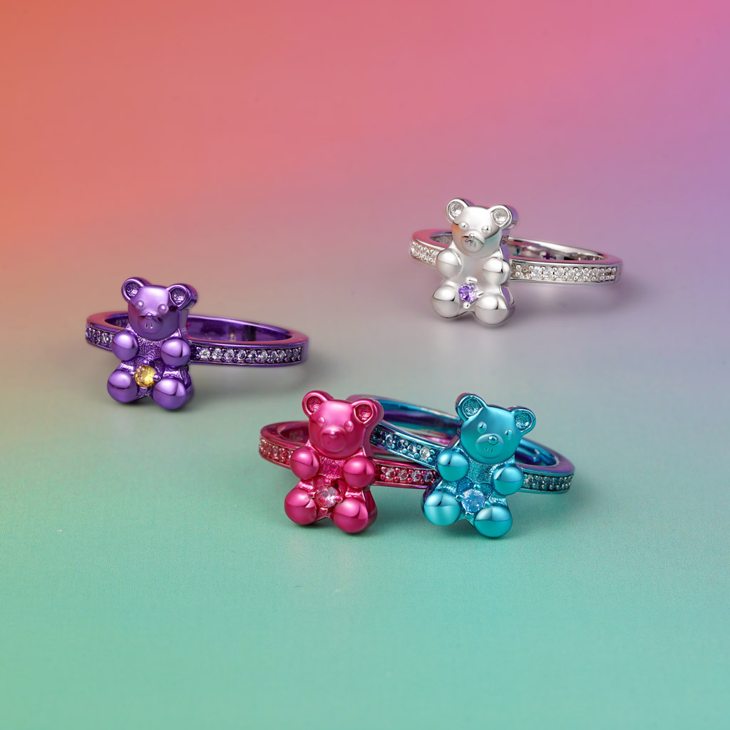 Blue Candy Bear Ring image number 2