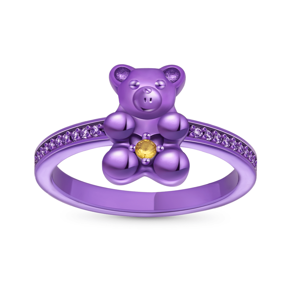 Purple Candy Bear Ring image number 0