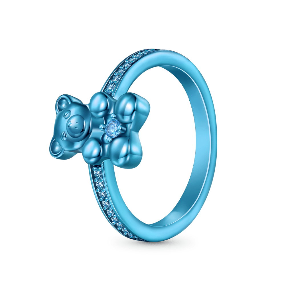 Blue Candy Bear Ring image number 1