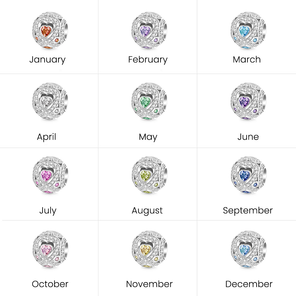 Infinite Love Round Birthstone Charm image number 5