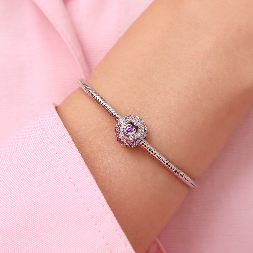 Infinite Love Round Birthstone Charm image number 4