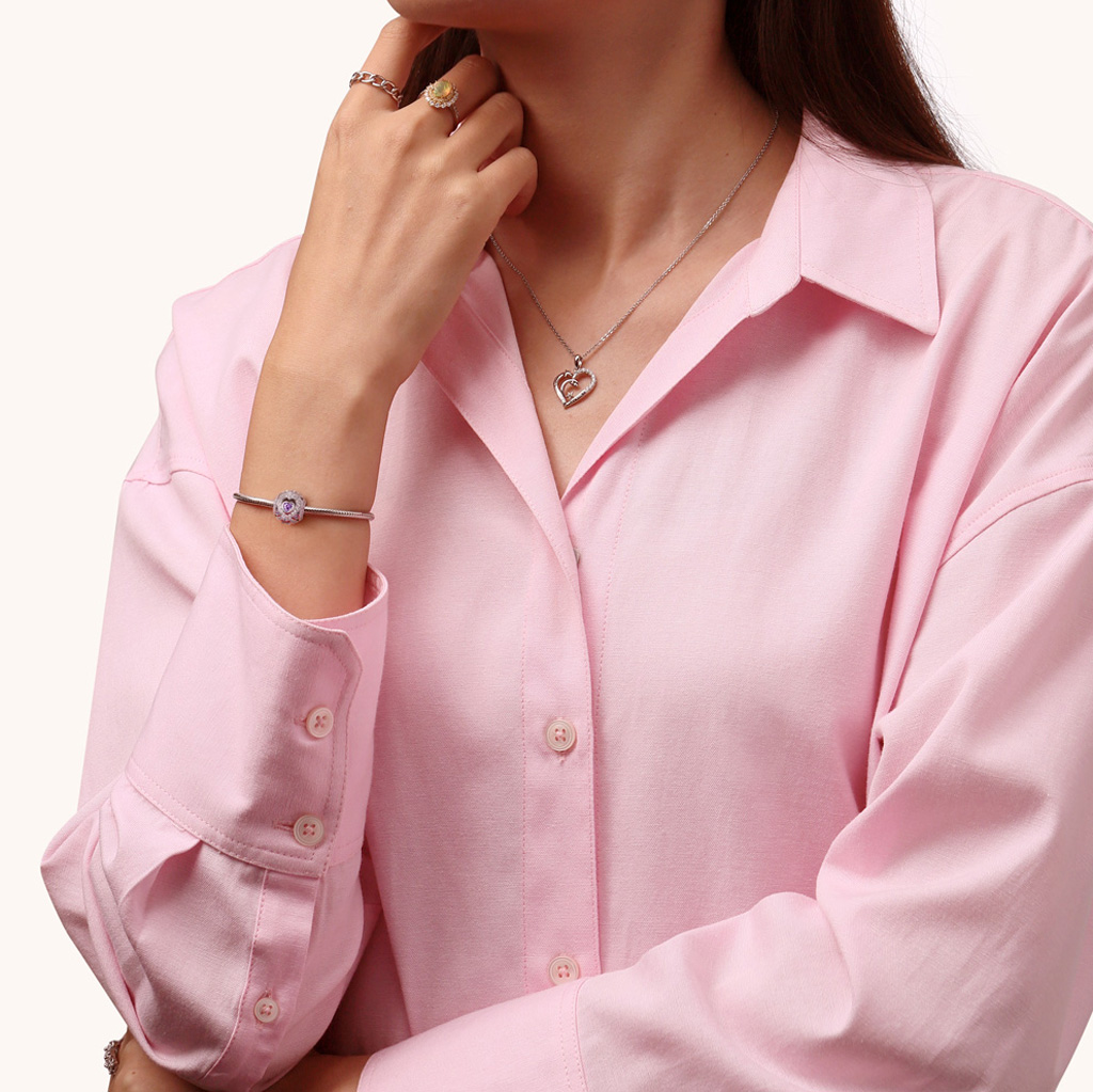 Infinite Love Round Birthstone Charm image number 3