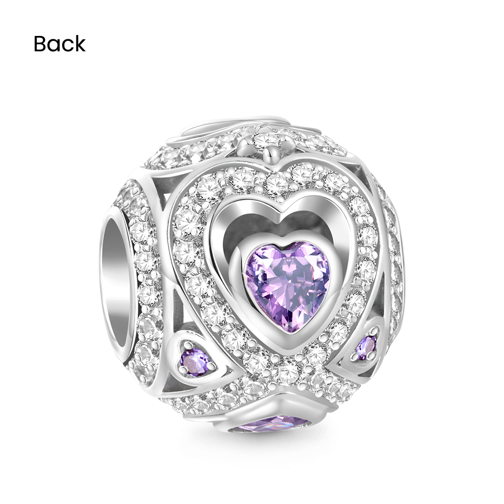 Infinite Love Round Birthstone Charm image number 1