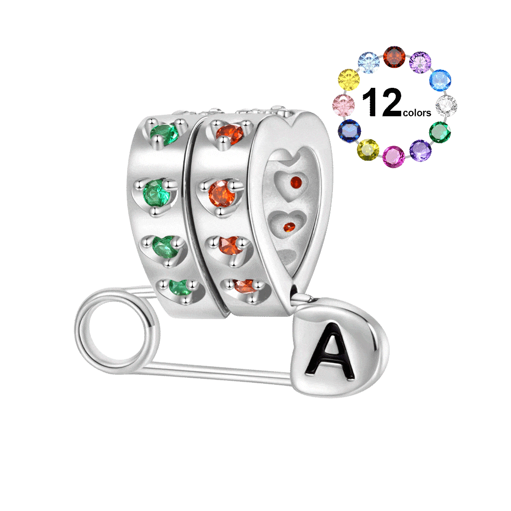 Personalized Pin Heart Charm image number 0