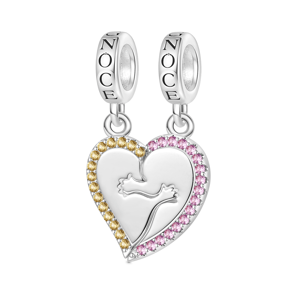 Personalized Hug Stitched Heart Pendant image number 0