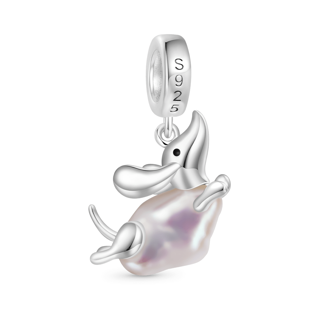 Irregular Pearl Dachshund Pendant image number 1