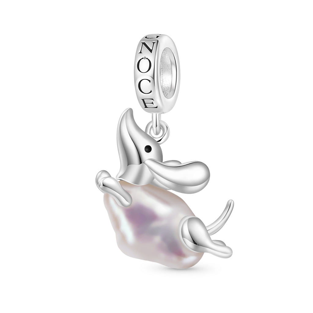 Irregular Pearl Dachshund Pendant image number 0