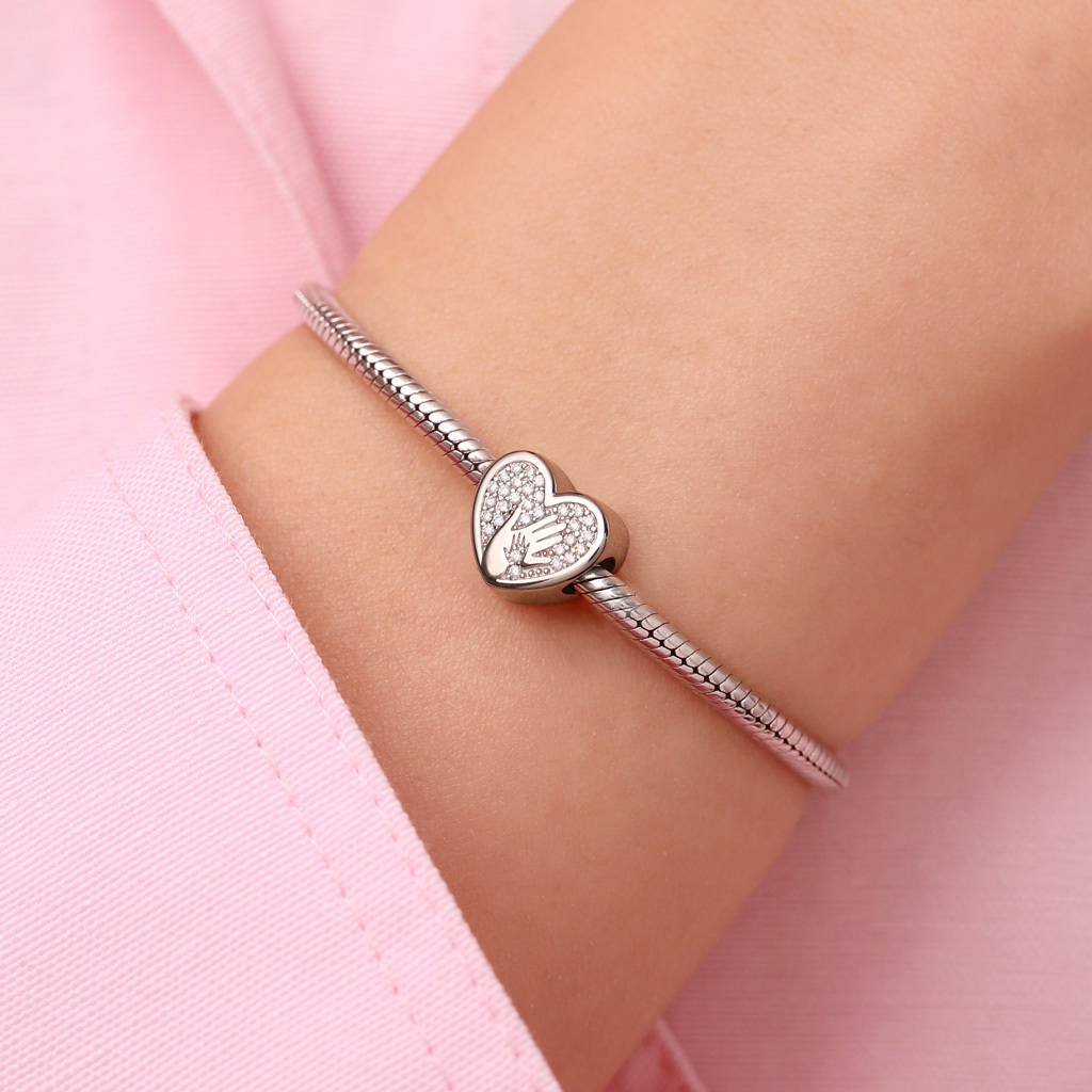 Mother's Palms Heart Charm image number 4