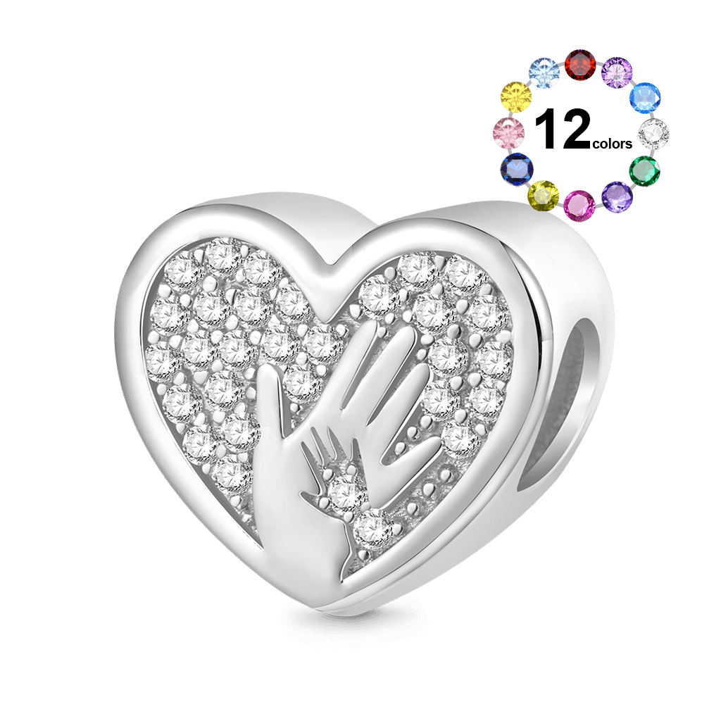 Mother's Palms Heart Charm image number 0