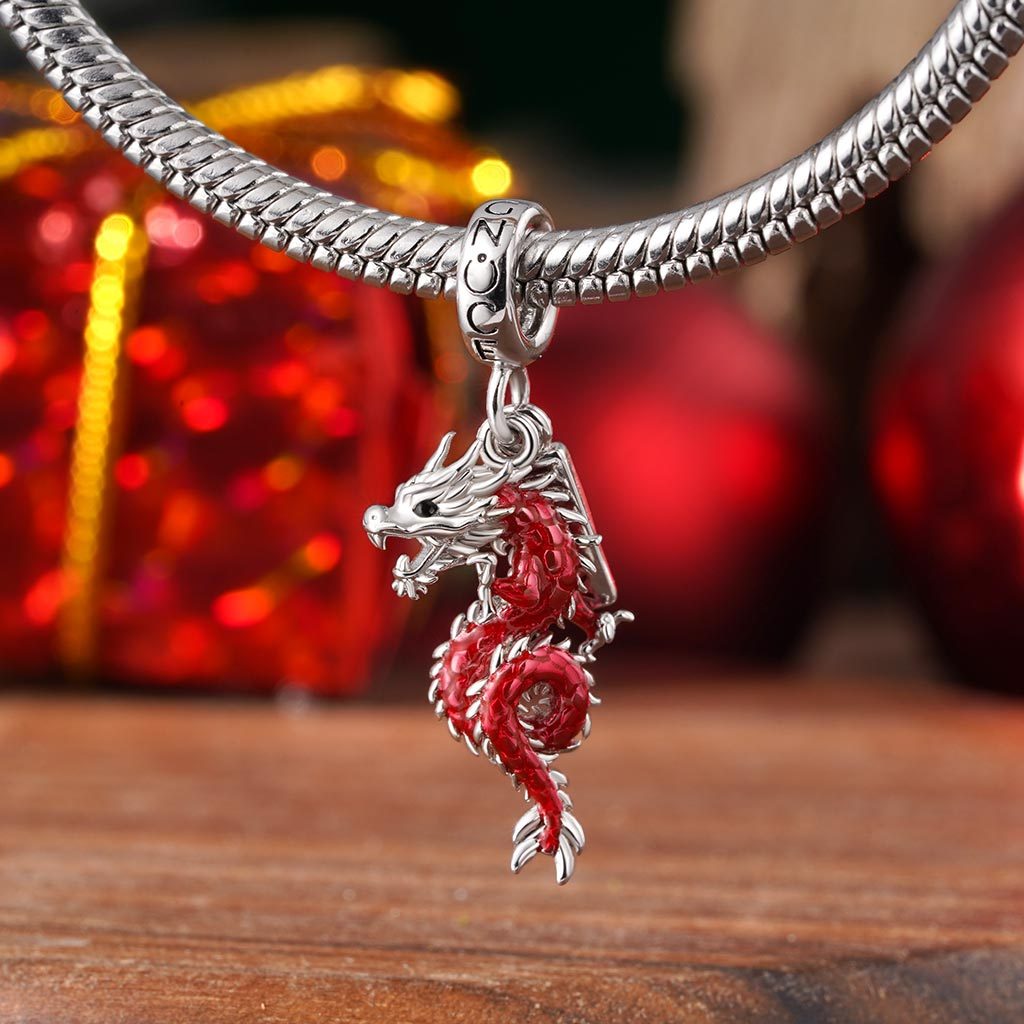Lucky Red Dragon Pendant image number 2