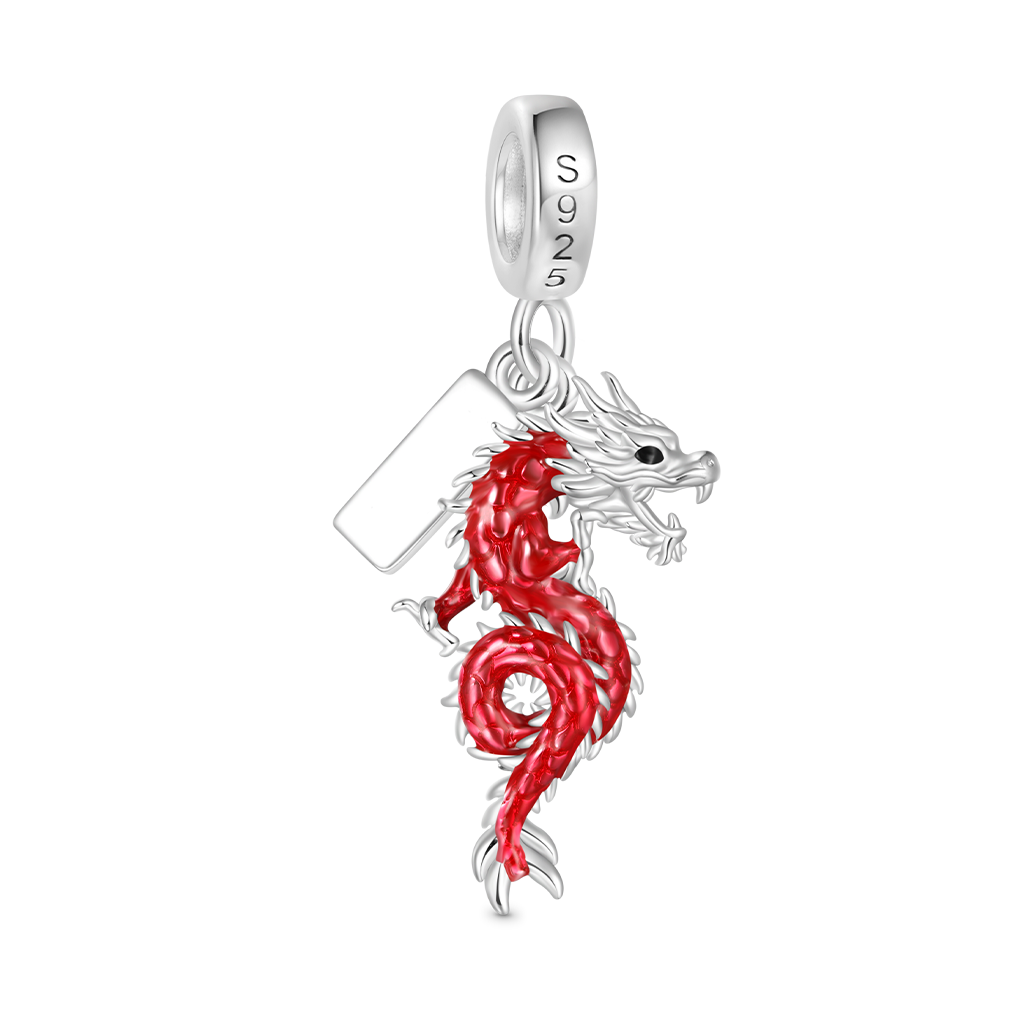 Lucky Red Dragon Pendant image number 1