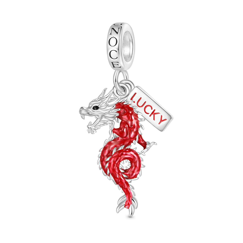 Lucky Red Dragon Pendant image number 0