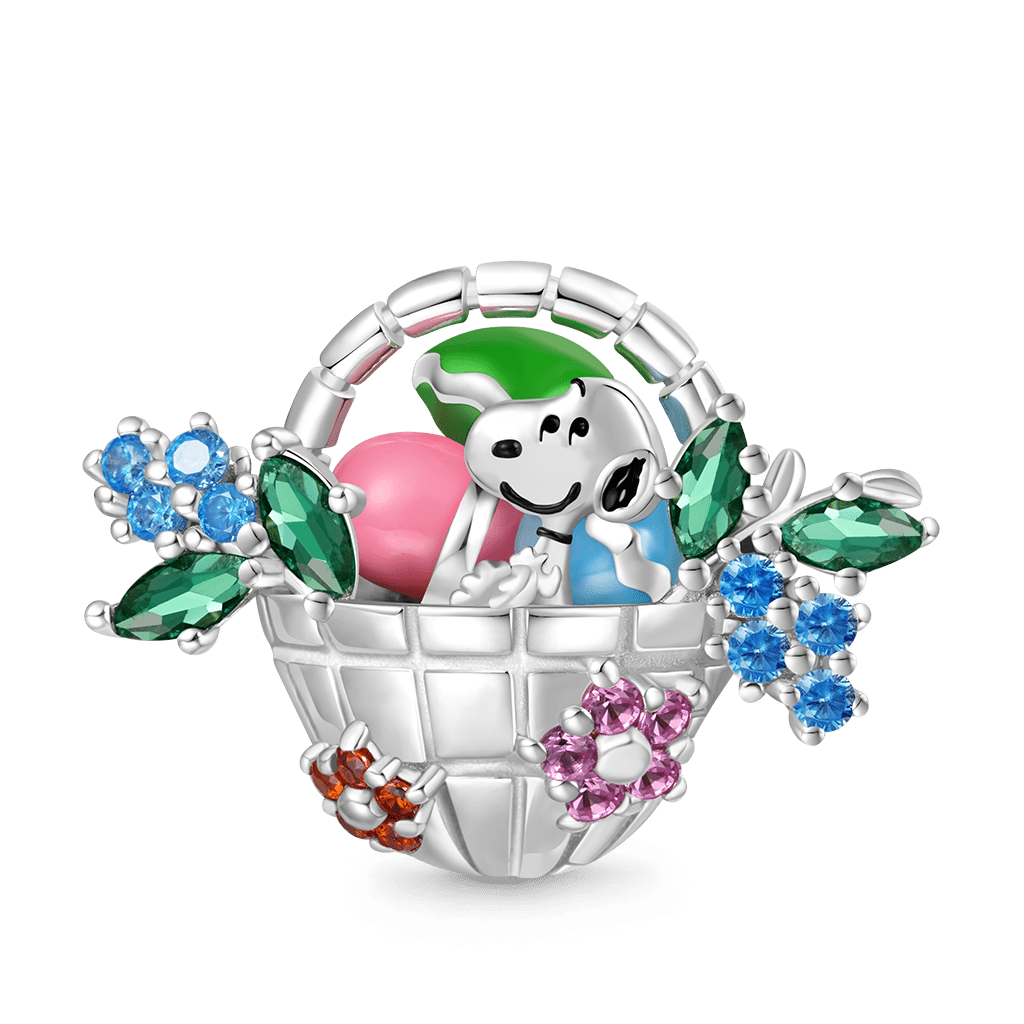 Snoopy Easter Eggs Basket Charm image number 0