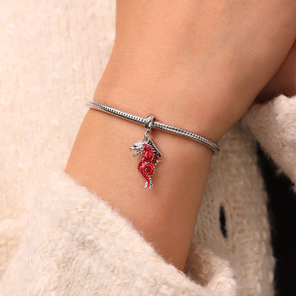 Lucky Red Dragon Pendant image number 3