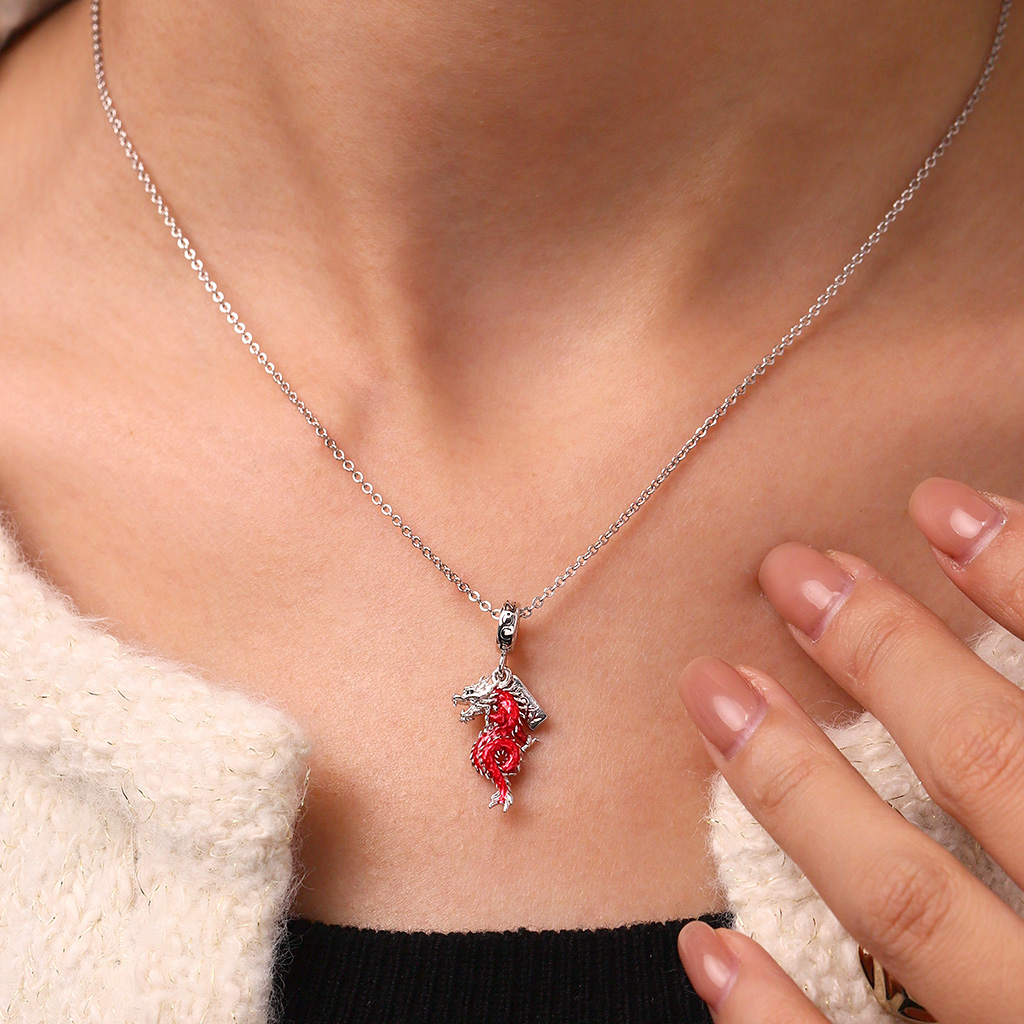 Lucky Red Dragon Pendant image number 4