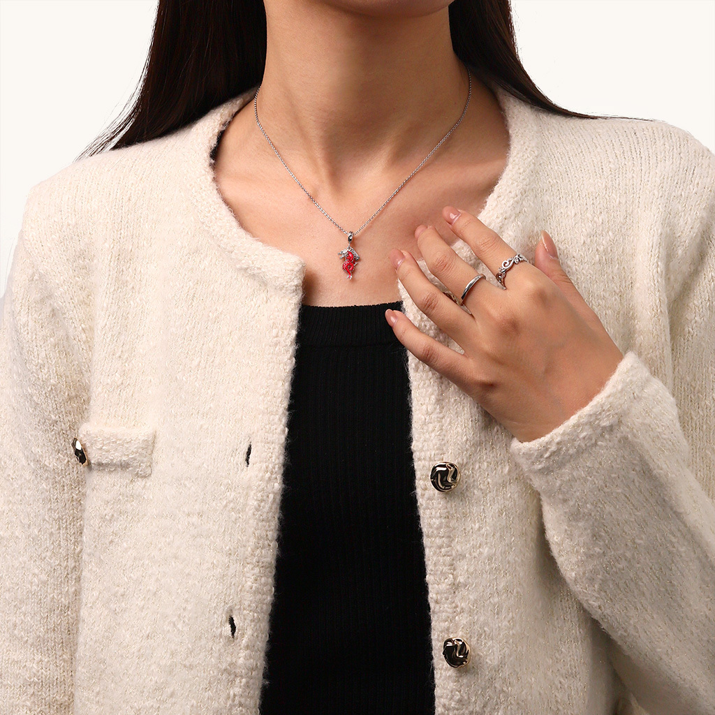 Lucky Red Dragon Pendant image number 5
