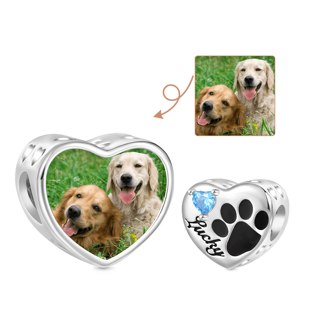 Loving Pet Paw Photo Charm image number 0