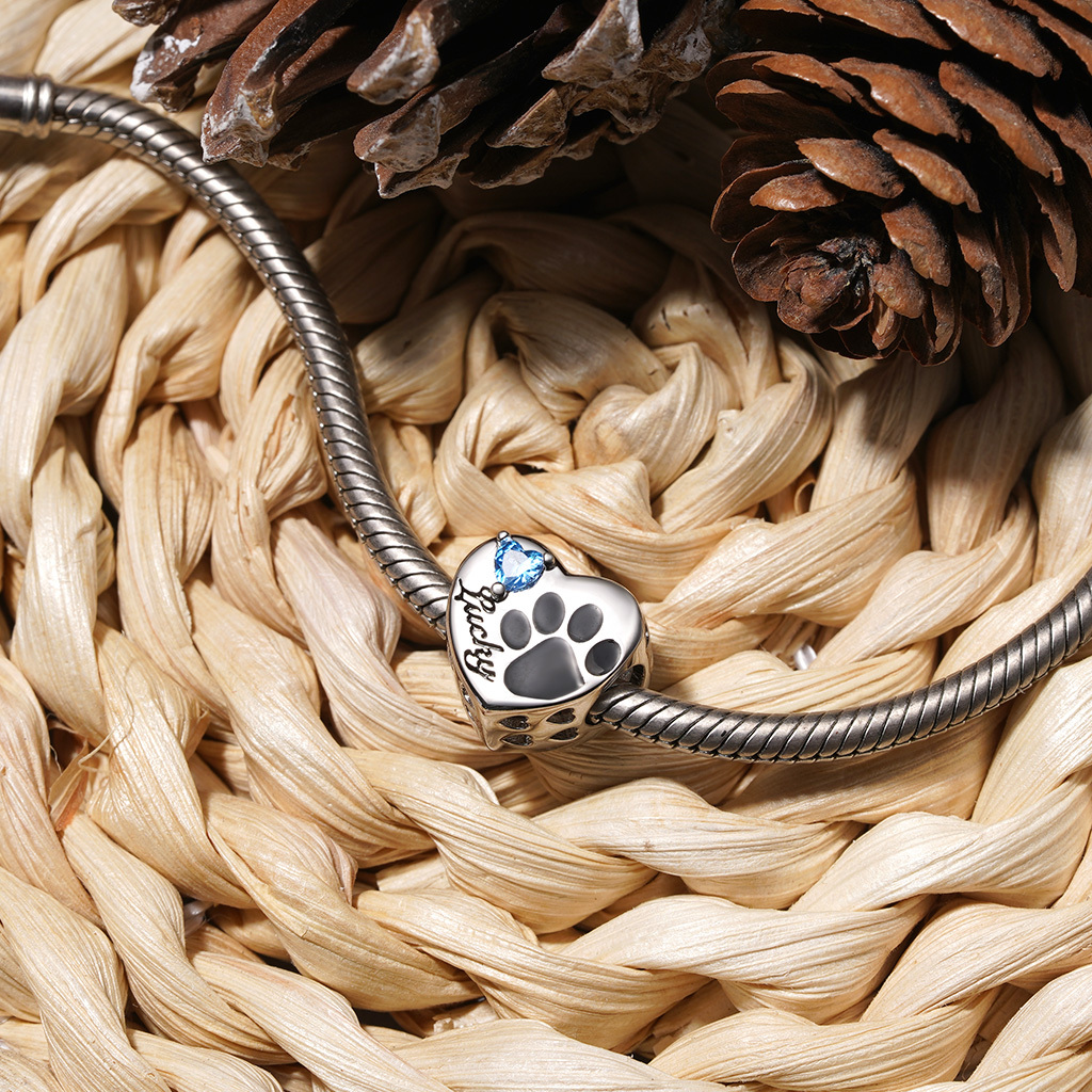 Loving Pet Paw Photo Charm image number 1