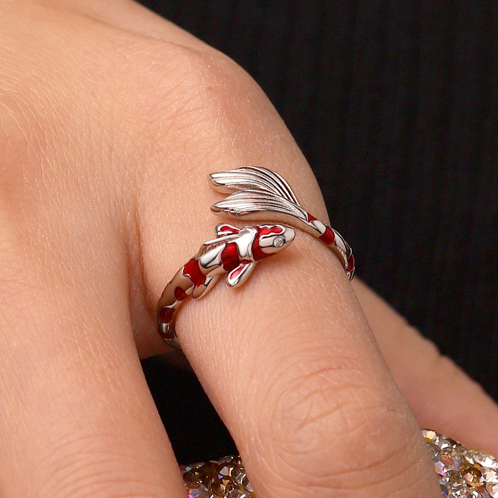 Good Luck Koi Fish Fortune Ring image number 4