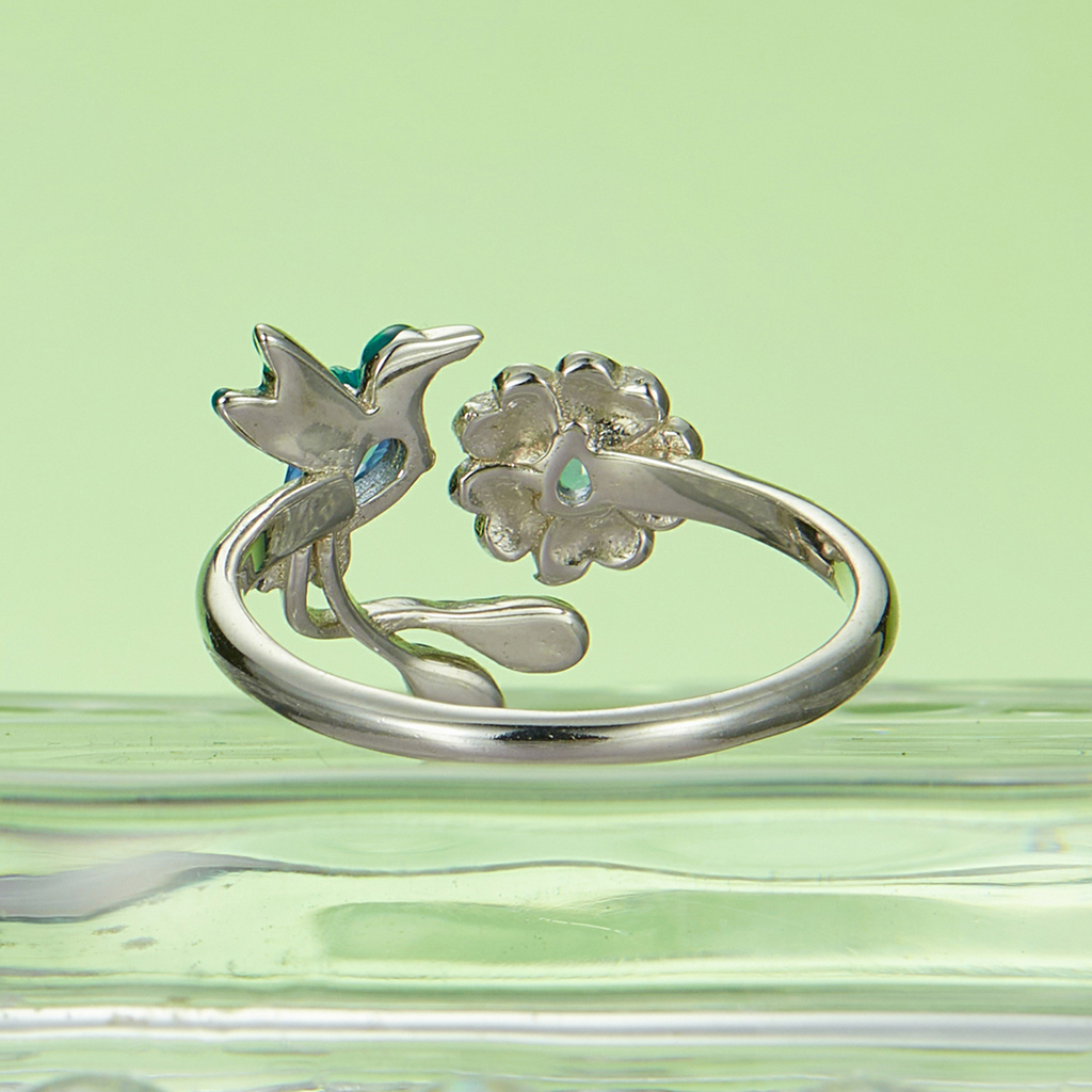 Spring Nature Flower and Bird Ring image number 2