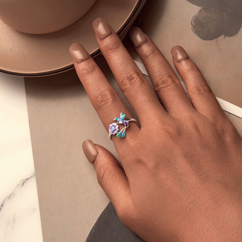 Spring Nature Flower and Bird Ring image number 5