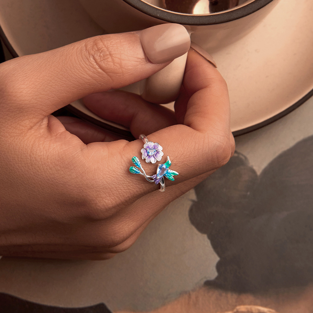 Spring Nature Flower and Bird Ring image number 4