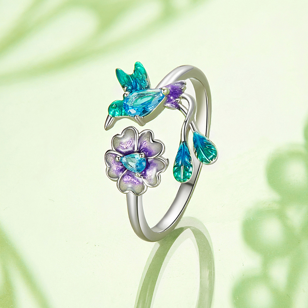 Spring Nature Flower and Bird Ring image number 3