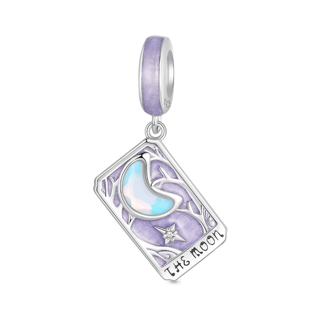 Purple Moon Tarot Card Pendant image number 0