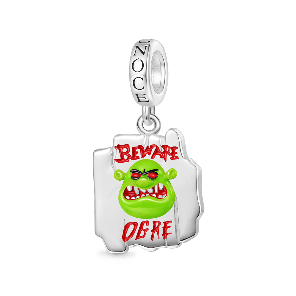 Shrek “Beware Ogre” Sign Pendant image number 0