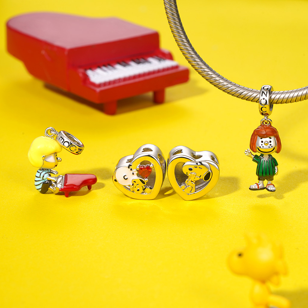 Snoopy Hugs Woodstock Photo Charm image number 3