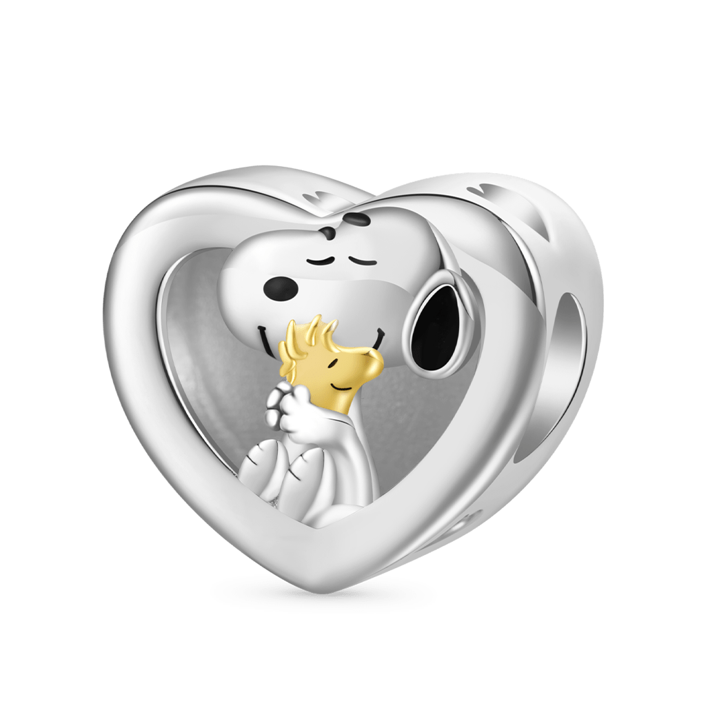 Snoopy Hugs Woodstock Photo Charm image number 1