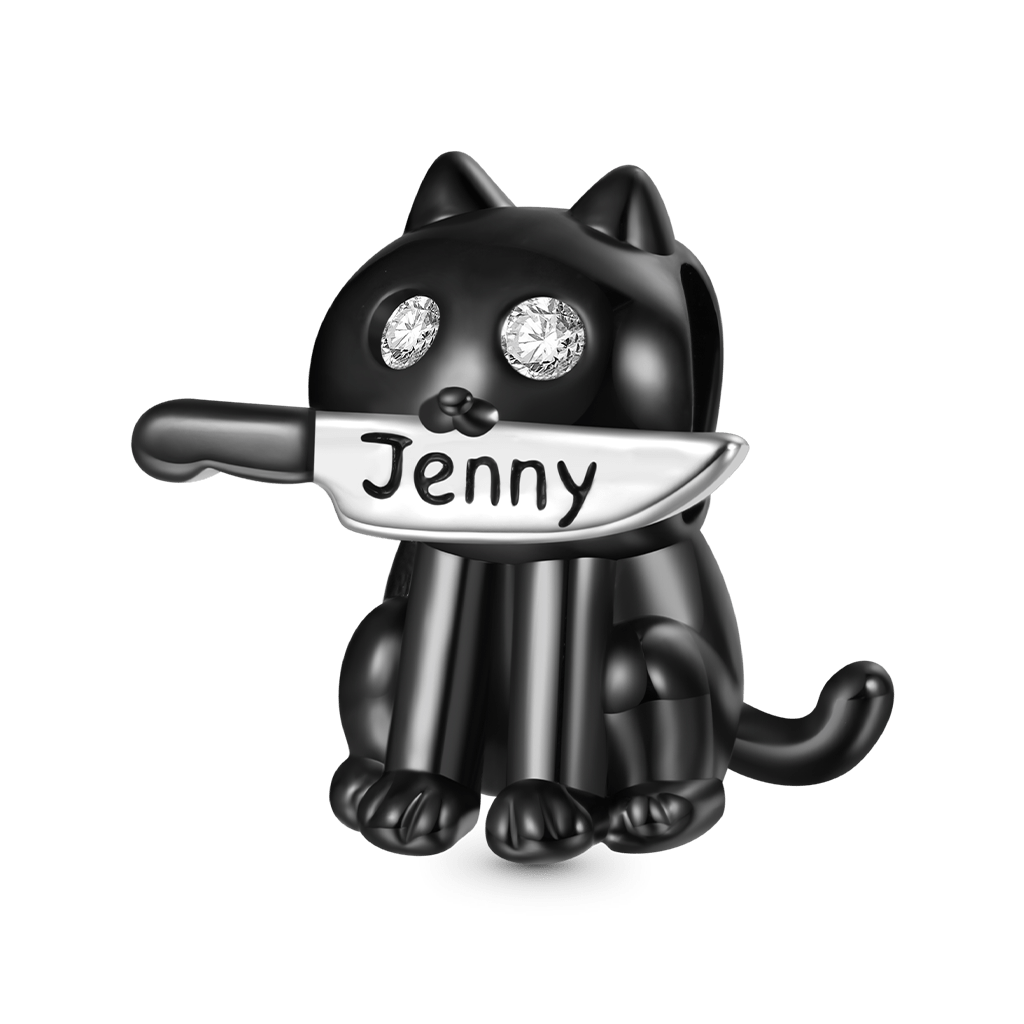 Black Cat Knife Pendant image number 0